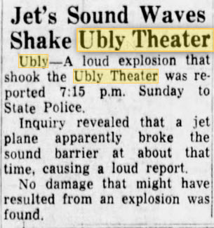 Huron Theatre - Aug 18 1958 Sonic Boom Scare (newer photo)